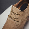 British Style Casual Shoes Suede Oxford Leather Men Shoes, Size:46(Khaki)