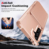 For Samsung Galaxy S25 5G Vertical Flip Card Bag Holder Leather Phone Case(Rose Gold)