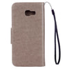 For Galaxy A5 (2017) / A520 Butterflies Love Flowers Embossing Horizontal Flip Leather Case with Holder & Card Slots & Wallet & Lanyard(Grey)