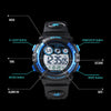 SKMEI 1451 LED Digital Stopwatch Chronograph Luminous Children Sports Electronic Watch(Transparent Pink Blue)