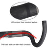 TOSEEK Full Carbon Fiber Road Bike Bent Handlebar Groove Outside Line Handle, Size: 440mm (UD Black)