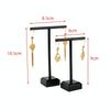 2 PCS Plastic T-shaped Jewelry Holder Earring Storage Display Stand(2 In 1 Black)