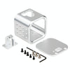 Housing Shell CNC Aluminum Alloy Protective Cage with Insurance Back Cover for GoPro HERO5 Session /HERO4 Session /HERO Session(Silver)
