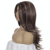 Women Split Wigs Long Curly Hair Synthetic Headgear(Dark Brown + Light Gold)