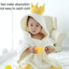 60x120cm Kids Bath Towel Thickened High Density Coral Fleece Hooded Cloak Water Absorbent Cape(White)