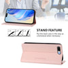 For iPhone 7 Plus / 8 Plus RC01 Dual-Folded Magnetic Suction RFID Leather Phone Case(Pink)