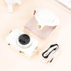 For Sony ZV-1F / ZV1M2 Full Body Camera PU Leather Case Bag with Strap (White)