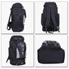 90L+10L  Multifunctional Outdoor Large Capacity Waterproof Nylon Hiking Bag(Blue)