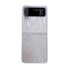 For Samsung Galaxy Z Flip4 5G Transparent Edge PC Folding Phone Case(Feather Yarn)