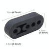 Universal Car 4 Holes Adjustable Rubber Mounting Bracket Exhaust Tube Hanging Rubber Tube(Black)