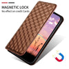 For Samsung Galaxy M31s Cubic Grid Texture Flip Leather Phone Case(Brown)