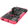 For Alcatel 3L (2021) Tire Texture Shockproof TPU+PC Protective Case with Holder(Pink)