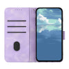 For Xiaomi Redmi K70 Line Pattern Skin Feel Leather Phone Case(Light Purple)