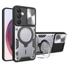 For Samsung Galaxy A35 5G CD Texture Sliding Camshield Magnetic Holder Phone Case(Silver)