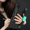 For Samsung Galaxy Tab S8 / Tab S7 Honeycomb Design EVA + PC Tablet Case with Strap(Black+Mint Green)