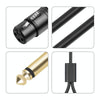 2020Y63 XLR Female to Dual 6.35mm 1/4 TRS Male Y-type Audio Cable, Length:2m(Black)