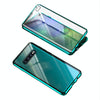 For Samsung Galaxy S10 Magnetic Metal Frame Double-sided Tempered Glass Case(Green)