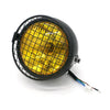 Motorcycle Reticular Retro Lamp LED Headlight Modification Accessories for Halley / Honda CG125 / Suzuki GN125(Yellow)