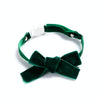 Velvet Bow Collar for Cats, Dogs & Rabbits - Green (S, 17-30cm)