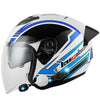 KUQIBAO Motorcycle Smart Bluetooth Sun Protection Double Lens Safety Helmet, Size: XXL(White Phantom Fiber+Black Tail)