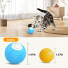 Self-Rolling Luminous Cat Toy Ball 5cm, Yellow, USB Rechargeable