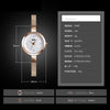 SKMEI 1390 Ladies Business Casual Watch Steel Band Lightweight Quartz Watch(Rose Gold)