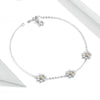 S925 Sterling Silver Platinum Plated Bracelet Cute Daisy Bracelet