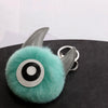 3 PCS Cartoon Croissant Hair Ball Keychain Pendant Bag Car Pendant(Brown)