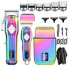 3pcs /Set Men Home Hair Salon High-power Hair Clipper(Colorful)