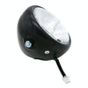 5.75 inch Motorcycle Black Shell Retro Lamp LED Headlight Modification Accessories for CG125 / GN125(White)