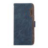 For Samsung Galaxy A56 5G ABEEL Color Block Magnetic RFID Leather Phone Case(Blue-Brown)