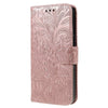 For Samsung Galaxy S25 5G / S24 5G Lace Flower Embossing Flip Leather Phone Case(Rose Gold)