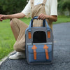 Portable Cat Dog Backpack Carrier - Breathable Foldable - Orange