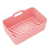 For Ninja DZ201 Air Fryer Silicone Liner Mat Reusable Basket Tray, Spec: Large Pink (153g)