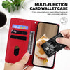 For Realme 13+ Global Cute Cats RFID Leather Phone Case(Red)