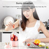 Portable Household Electric Student Multi-function Juicer Rechargeable Juice Fryer(White)