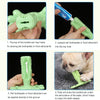 Dog Toothbrush Chew Toy, Green, Large - Cleans Teeth & Gums
