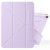 For iPad 10th Gen 10.9 2022 Fixed Buckle Magnetic Deformation Leather Tablet Case(Purple)