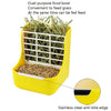 Rabbit Guinea Pig Feeder Bowl Hay & Pellet Dispenser Yellow