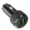 hoco NZ14 Guerrero 36W Dual-port USB Car Charger(Black)