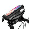 WILD MAN E1 Waterproof Front Bag MTB Mobile Phone Sets Bicycle Tube Bag Riding Accessories (Black)