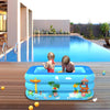 Household Indoor and Outdoor Amusement Park Pattern Children Square Inflatable Swimming Pool, Size:150 x 110 x 50cm