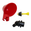 Automatic Quail/Chicken Drinker Yellow Nipple Waterer (Red/Blue)