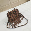 Mini Messenger Bag Cute Tassel Design Kids Coin Purses Children Handbags Shoulder Bags(Dark Brown)
