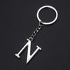 Double-Sided Three-Dimensional Plating Alphabet Keychain, Style: N