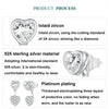 S925 Sterling Silver Plated With Platinum And Zircon Heart Earrings(BSE1043)