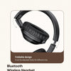 ROCK Space O2 HiFi Bluetooth 5.0 Wireless Headset with Mic, Support TF Card(Black)