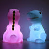 3 PCS Eco-friendly Silicone LED Dinosaur Colorful Soft Light Home Electronic Night Light(White)