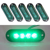 5 PCS MK-087 Car / Truck 4LEDs Side Marker Indicator Lights Bulb Lamp (Green Light)