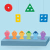 2-in-1 3D Magnetic Fishing Column Shape Matching Wooden Toys,Style: CC